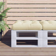 VidaXL Palettenkissen 58x58x10 cm Stoff cremefarben