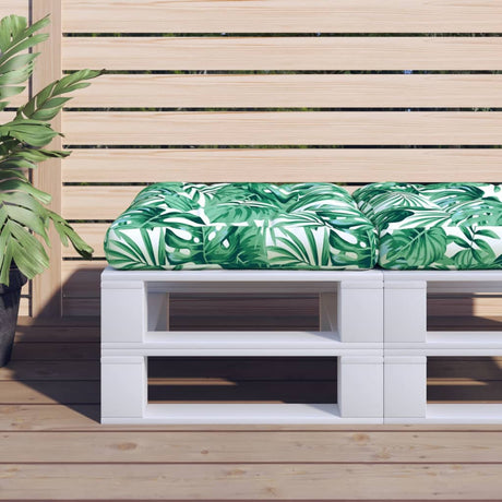 VidaXL Palettenkissen 58x58x10 cm Stoff Blattmuster