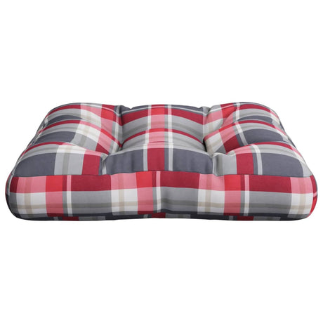 Vidaxx Palettenkissen 58x58x10 cm Rautenmuster Stoff rot