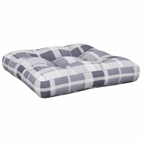 VidaXL Palettenkissen 58x58x10 cm Rautenmuster Stoff grau