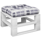 VidaXL Palettenkissen 58x58x10 cm Rautenmuster Stoff grau