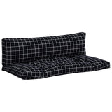 VidaXL Palettenkissen 2 Stk. Rautenmuster Oxford-Stoff Schwarz