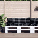 VidaXL Palettenkissen 2 Stk. Rautenmuster Oxford-Stoff Schwarz