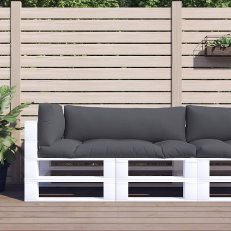 Vidaxl palletkussens 3 st stof antracietkleurig