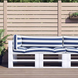 VidaXL Palettenkissen 3 Stück gestreifter Oxford-Stoff weiß und blau