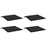 VidaXL Gartenstuhlkissen 4 Stück Rautenmuster 40x40x3 cm Stoff schwarz