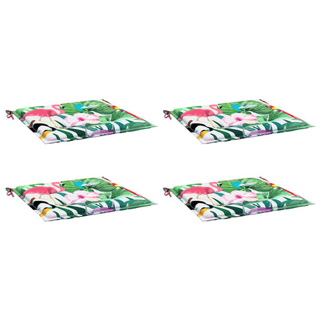 VidaXL Gartenstuhlkissen 4 Stück 40x40x4 cm Stoff mehrfarbig