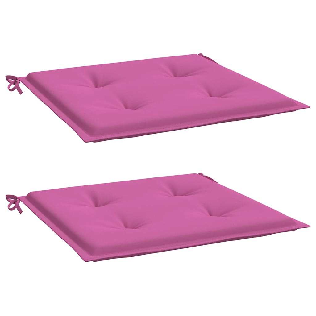 VidaXL Gartenstuhlkissen 2 Stück 40x40x4 cm Stoff rosa