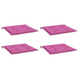 VidaXL Gartenstuhlkissen 4 Stück 40x40x4 cm Stoff rosa