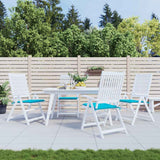 VidaXL Gartenstuhlkissen 4 Stück 40x40x4 cm Stoff Türkis