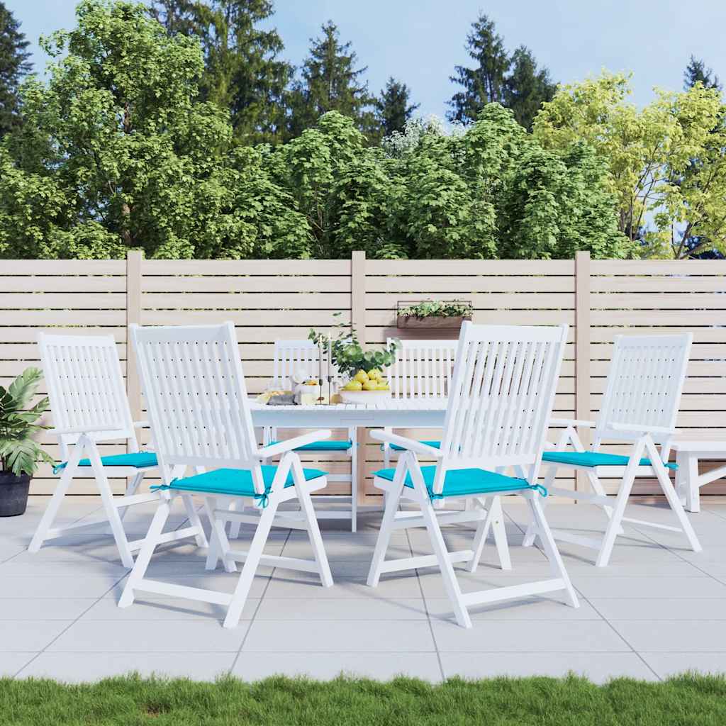 VidaXL Gartenstuhlkissen 6 Stück 40x40x4 cm Stoff Türkis