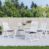 VidaXL Gartenstuhlkissen 4 Stück Rautenmuster 50x50x3 cm Stoff schwarz