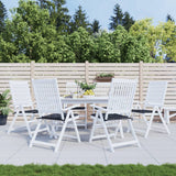 VidaXL Gartenstuhlkissen 6 Stück Rautenmuster 50x50x3 cm Stoff schwarz