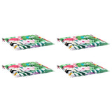 VidaXL Gartenstuhlkissen 4 Stück 50x50x4 cm Stoff mehrfarbig