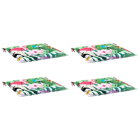 VidaXL Gartenstuhlkissen 4 Stück 50x50x4 cm Stoff mehrfarbig