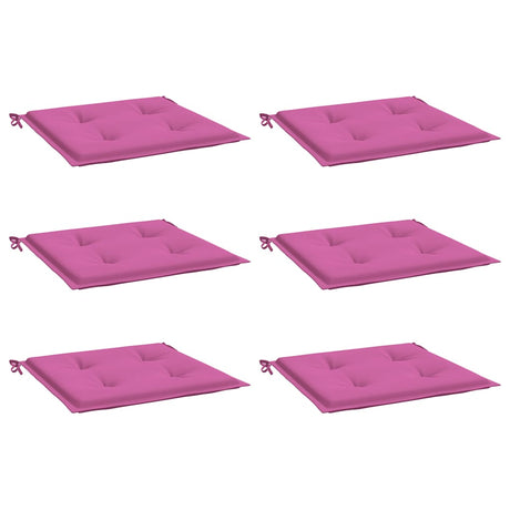 VidaXL Gartenstuhlkissen 6 Stück 50x50x4 cm Stoff rosa