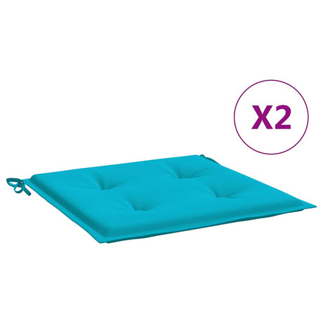 VidaXL Gartenstuhlkissen 2 Stück 50x50x4 cm Stoff Türkis