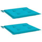 VidaXL Gartenstuhlkissen 2 Stück 50x50x4 cm Stoff Türkis