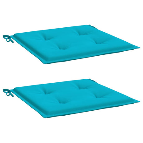 VidaXL Gartenstuhlkissen 2 Stück 50x50x4 cm Stoff Türkis