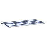 Vidaxx Gartenbankauflage gestreift 100x50x4 cm Oxford-Stoff weiß und blau