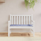 Vidaxx Gartenbankauflage gestreift 100x50x4 cm Oxford-Stoff weiß und blau