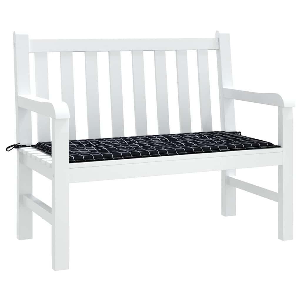 Vidaxx Gartenbankauflage Rautenmuster 100x50x4 cm Oxfordstoff schwarz