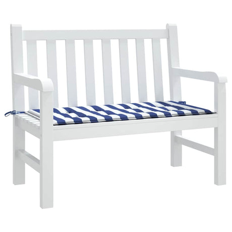 Vidaxx Gartenbankauflage gestreift 120x50x4 cm Oxford-Stoff weiß und blau