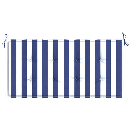 Vidaxx Gartenbankauflage gestreift 120x50x4 cm Oxford-Stoff weiß und blau