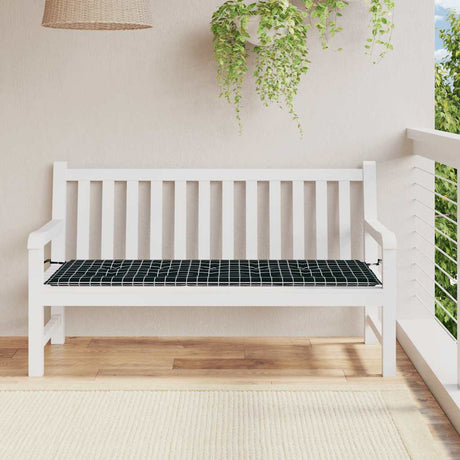Vidaxx Gartenbankauflage Rautenmuster 150x50x4 cm Oxford-Stoff schwarz