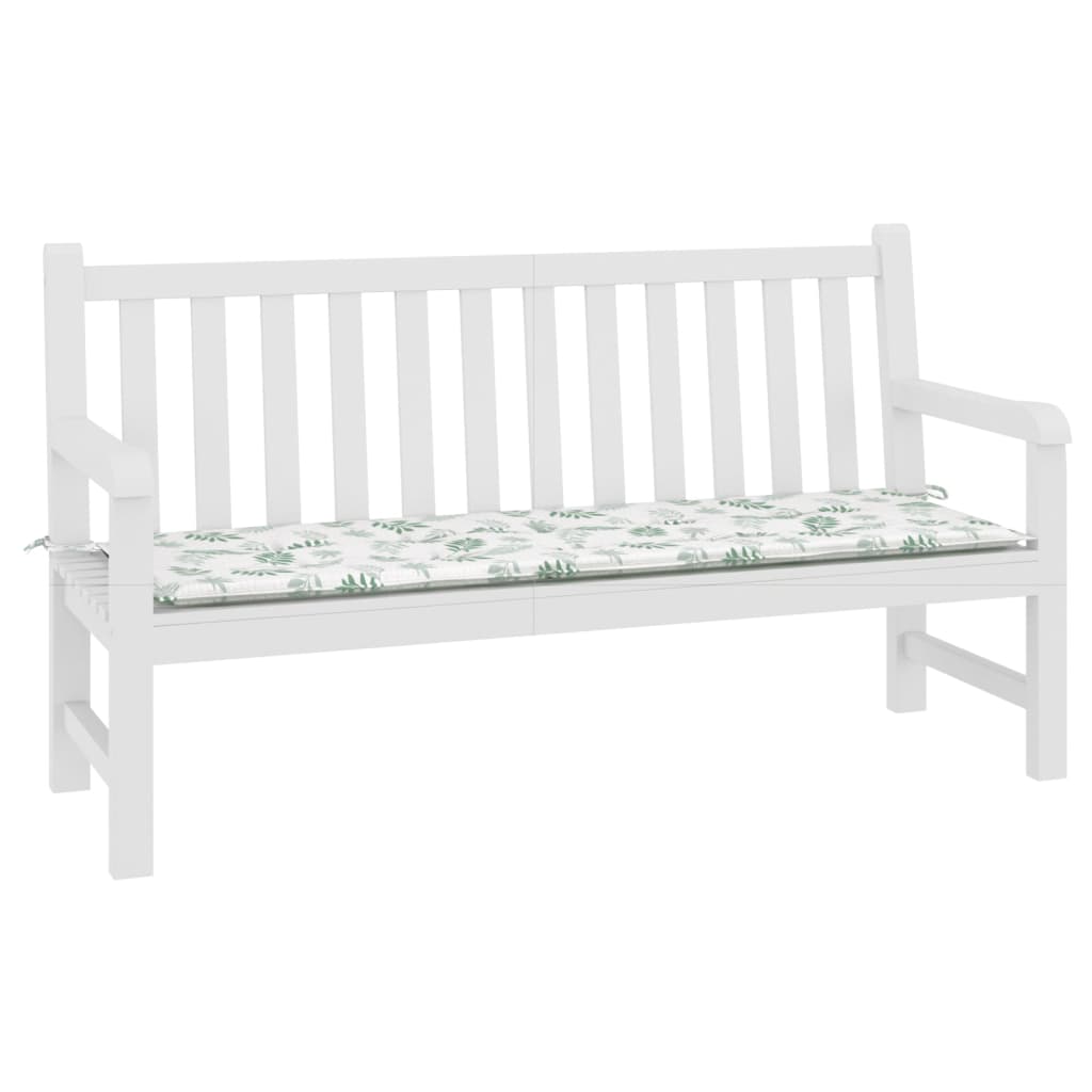 Vidaxx Gartenbankauflage 150x50x3 cm Oxford-Stoff mit Blattmuster