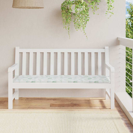 Vidaxx Gartenbankauflage 150x50x3 cm Oxford-Stoff mit Blattmuster