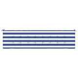 VidaXL Gartenbankauflage gestreift 200x50x4 cm Stoff weiß und blau
