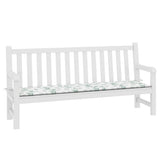 VidaXL Gartenbankkissen Blattmuster 200x50x4 cm Stoff