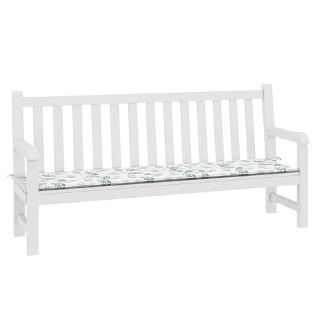 VidaXL Gartenbankkissen Blattmuster 200x50x4 cm Stoff