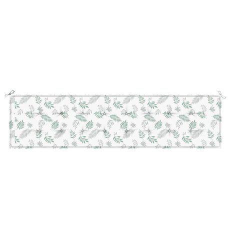 VidaXL Gartenbankkissen Blattmuster 200x50x4 cm Stoff