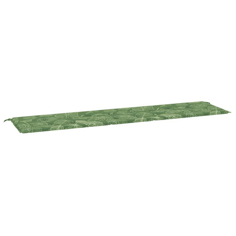 VidaXL Gartenbankkissen Blattmuster 200x50x4 cm Stoff