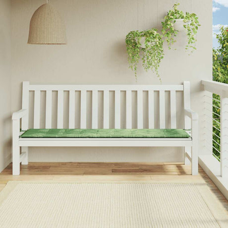 VidaXL Gartenbankkissen Blattmuster 200x50x4 cm Stoff