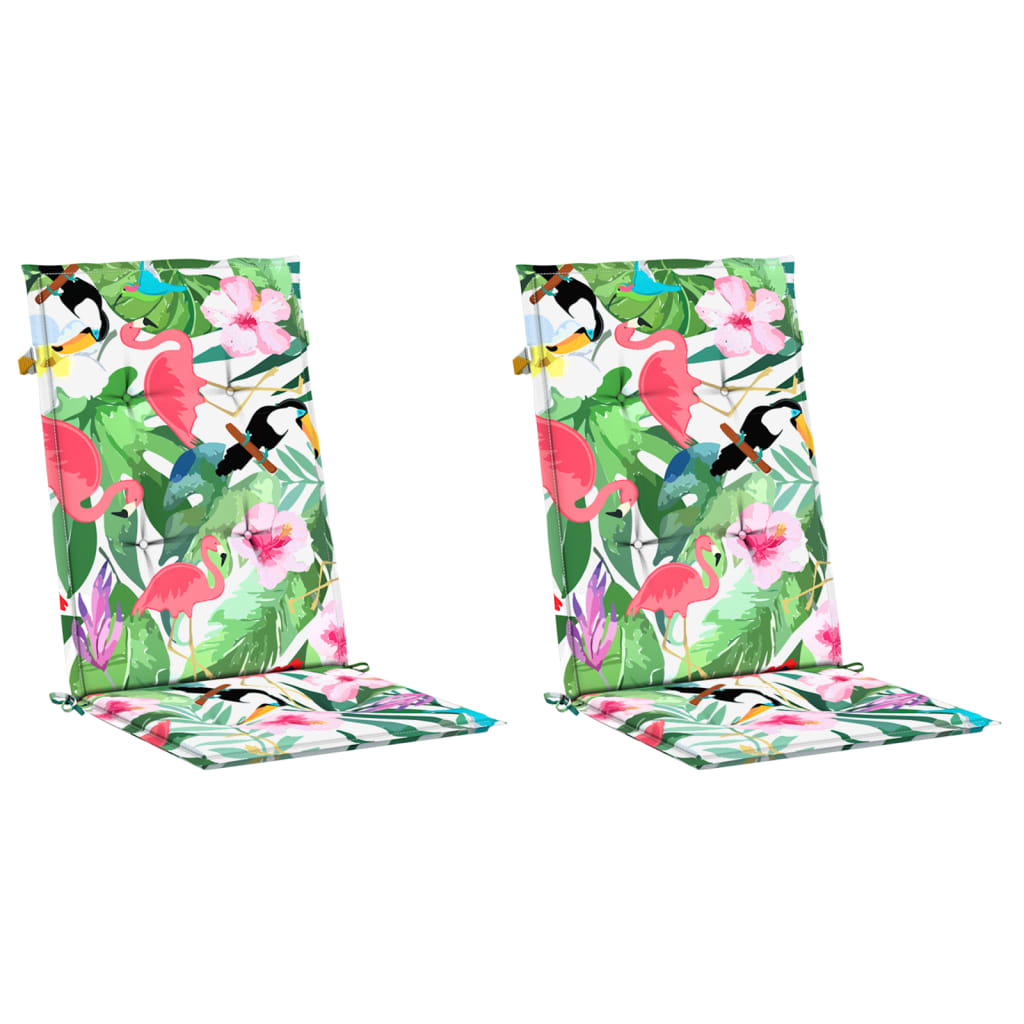 Vidaxx Gartenstuhlkissen 2 Stück 120x50x3 cm Stoff mehrfarbig