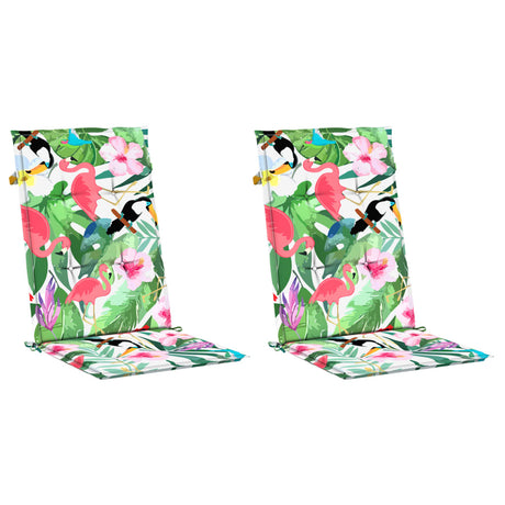 Vidaxx Gartenstuhlkissen 2 Stück 120x50x3 cm Stoff mehrfarbig