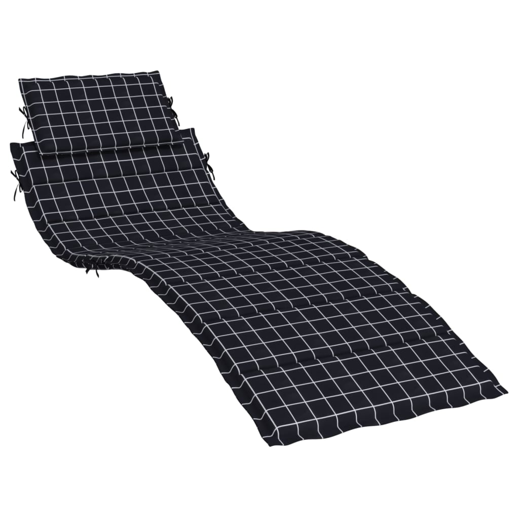 VidaXL Liegekissen Rautenmuster Oxford-Stoff schwarz