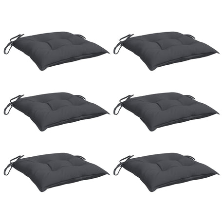 Vidaxx Stuhlkissen 6 Stück 40x40x7 cm Oxford-Stoff anthrazit
