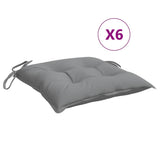 VidaXL Stuhlkissen 6 Stück 40x40x7 cm Oxford-Stoff grau
