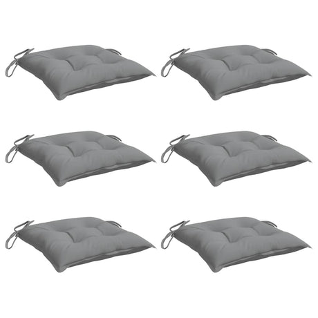 VidaXL Stuhlkissen 6 Stück 40x40x7 cm Oxford-Stoff grau