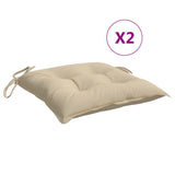 VidaXL Stuhlkissen 2 Stück 40x40x7 cm Oxford-Stoff beige