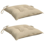VidaXL Stuhlkissen 2 Stück 40x40x7 cm Oxford-Stoff beige