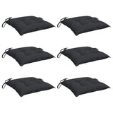 Vidaxx Stuhlkissen 6 Stück 40x40x7 cm Oxford-Stoff schwarz