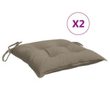 VidaXL Stuhlkissen 2 Stück 40x40x7 cm Oxford-Stoff Taupe