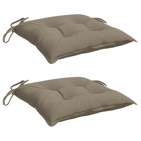 VidaXL Stuhlkissen 2 Stück 40x40x7 cm Oxford-Stoff Taupe