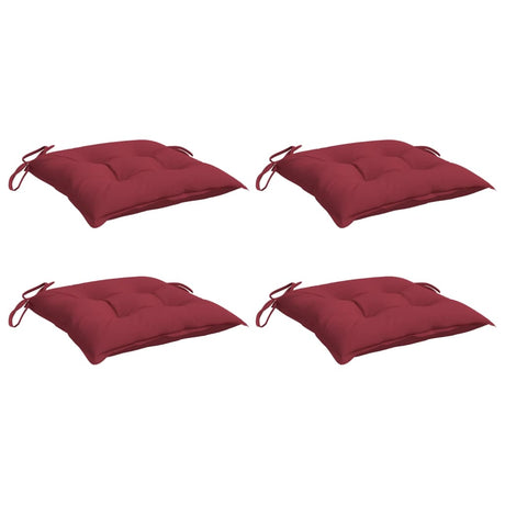 Vidaxx Stuhlkissen 4 Stück 40x40x7 cm Oxford-Stoff weinrot