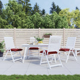 Vidaxx Stuhlkissen 4 Stück 40x40x7 cm Oxford-Stoff weinrot